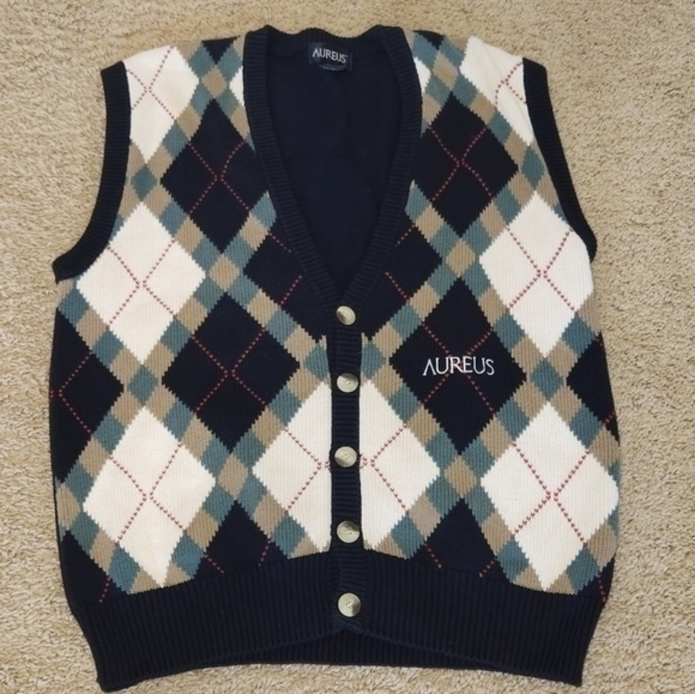 Aureus sweater vest cardigan size XL Black Khaki Green Red White Golf Outdoors